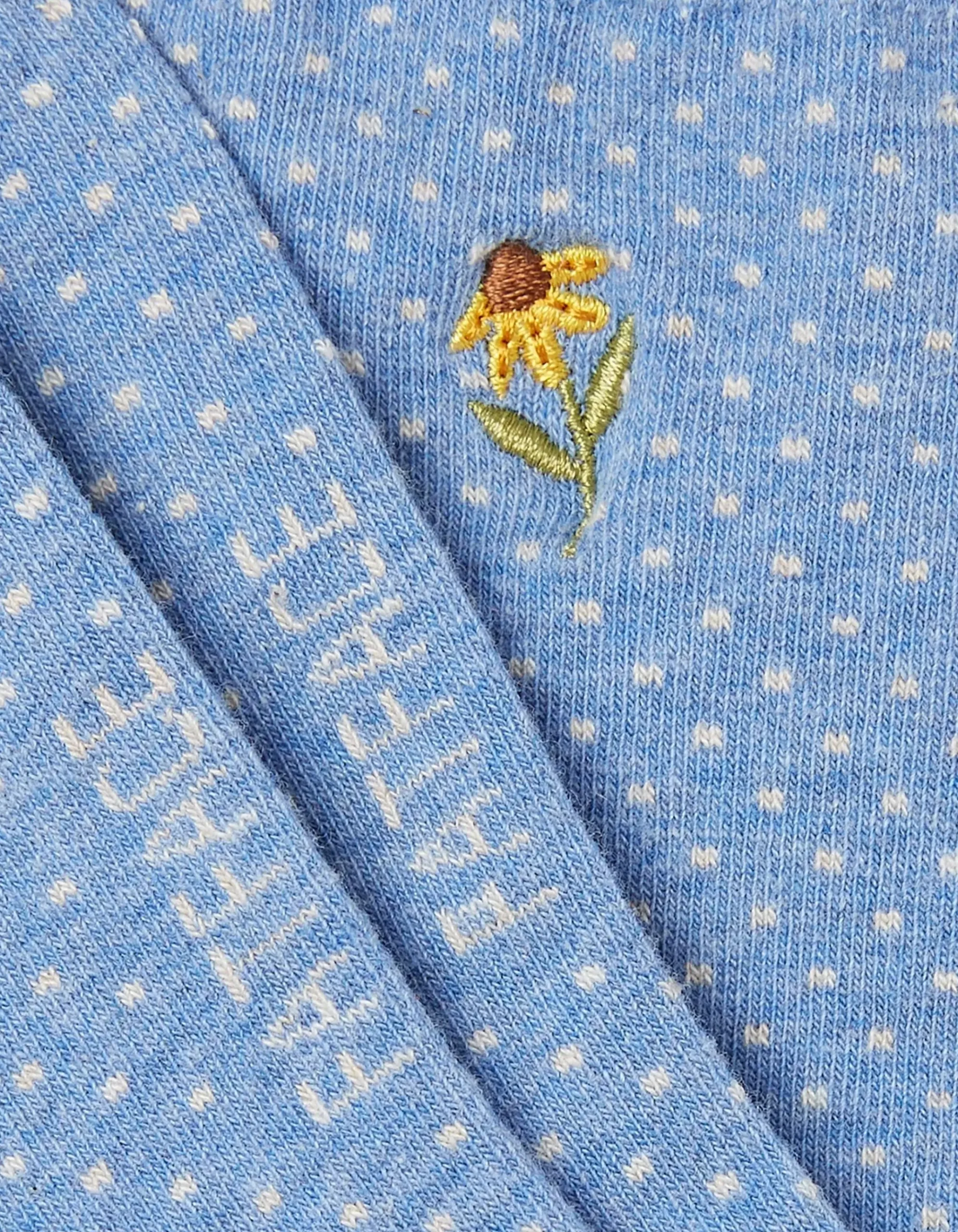 1 Pack Embroidered Sunflower Socks