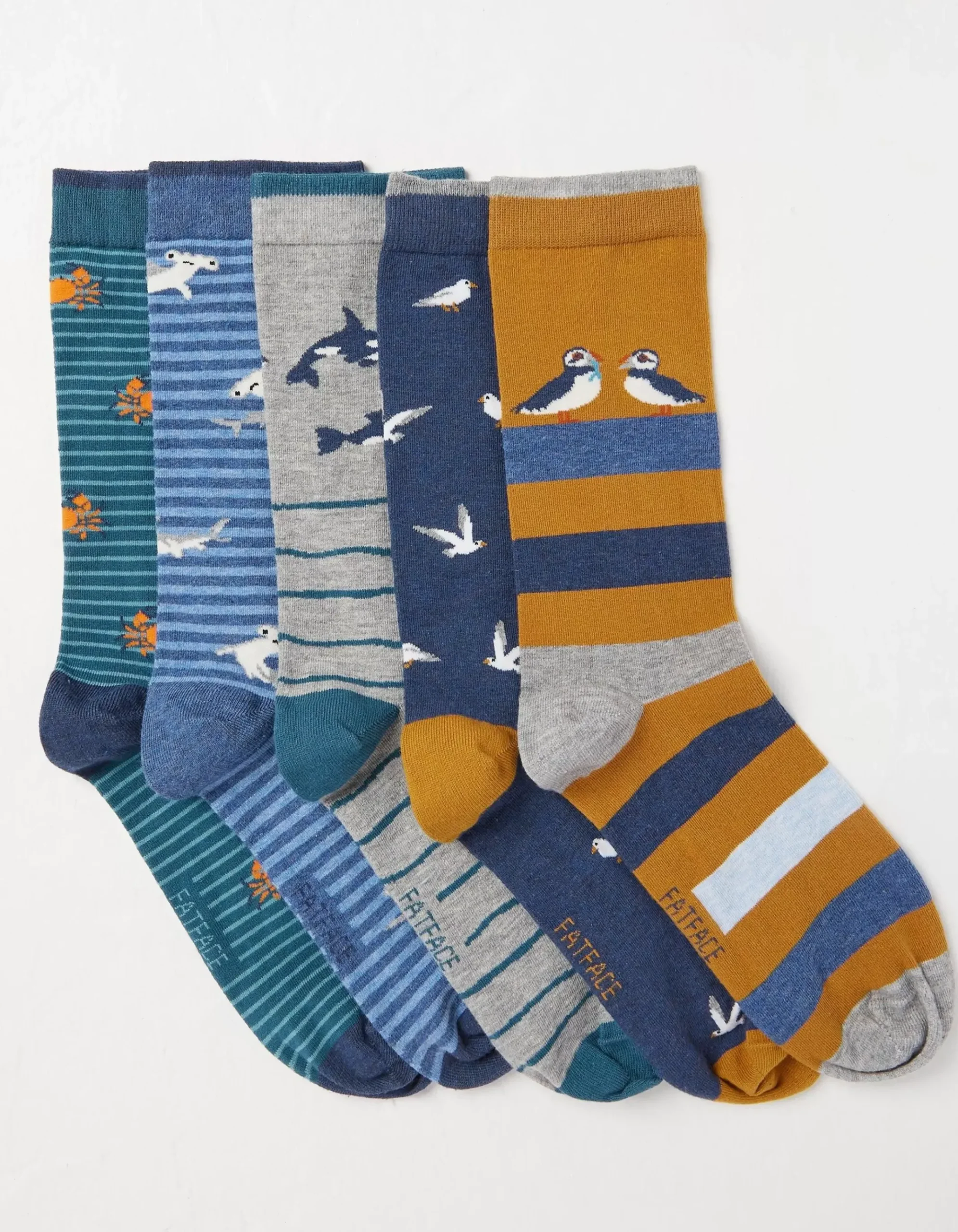 5 Pack Sea Animals Socks