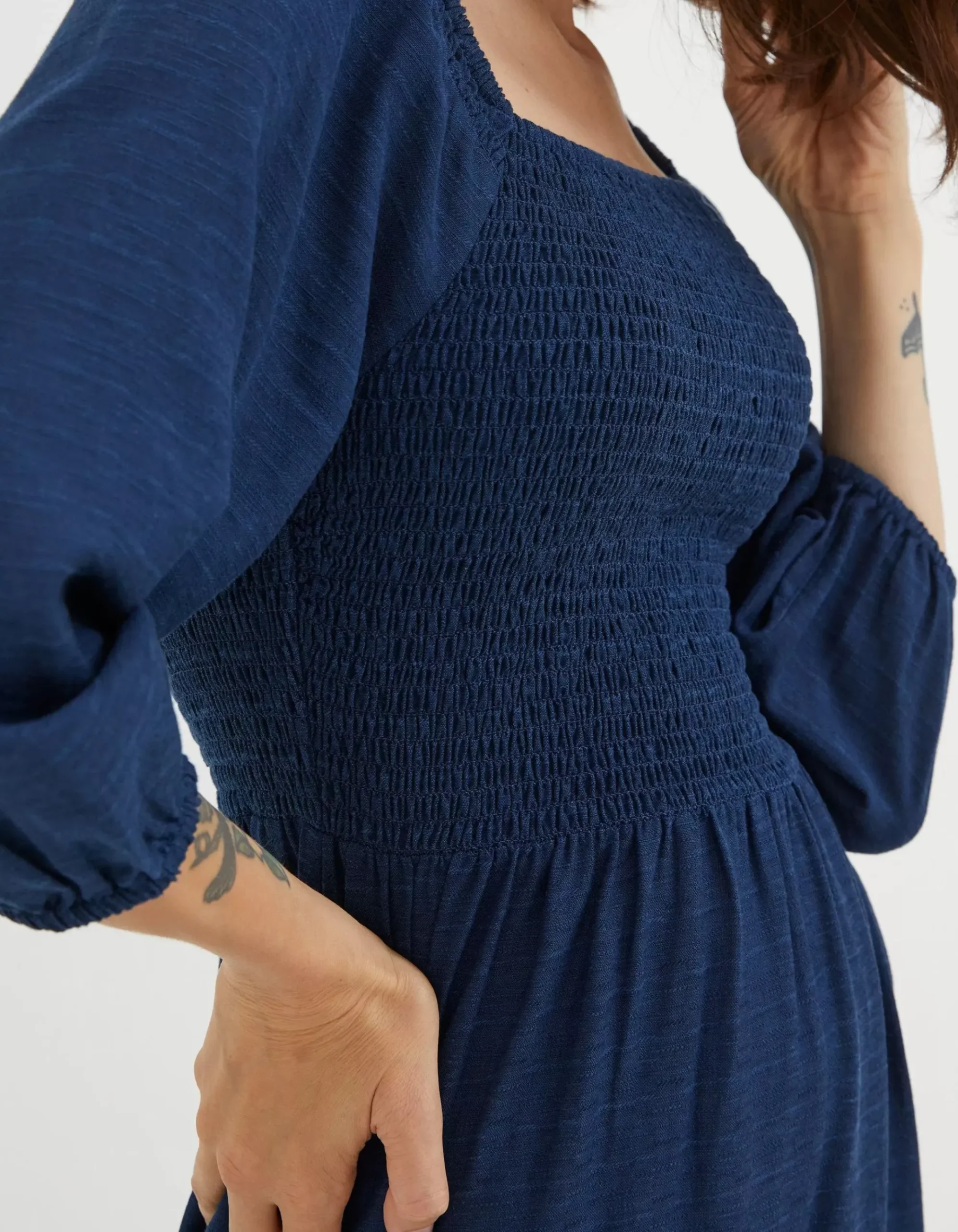 Adele Shirred Midi Dress