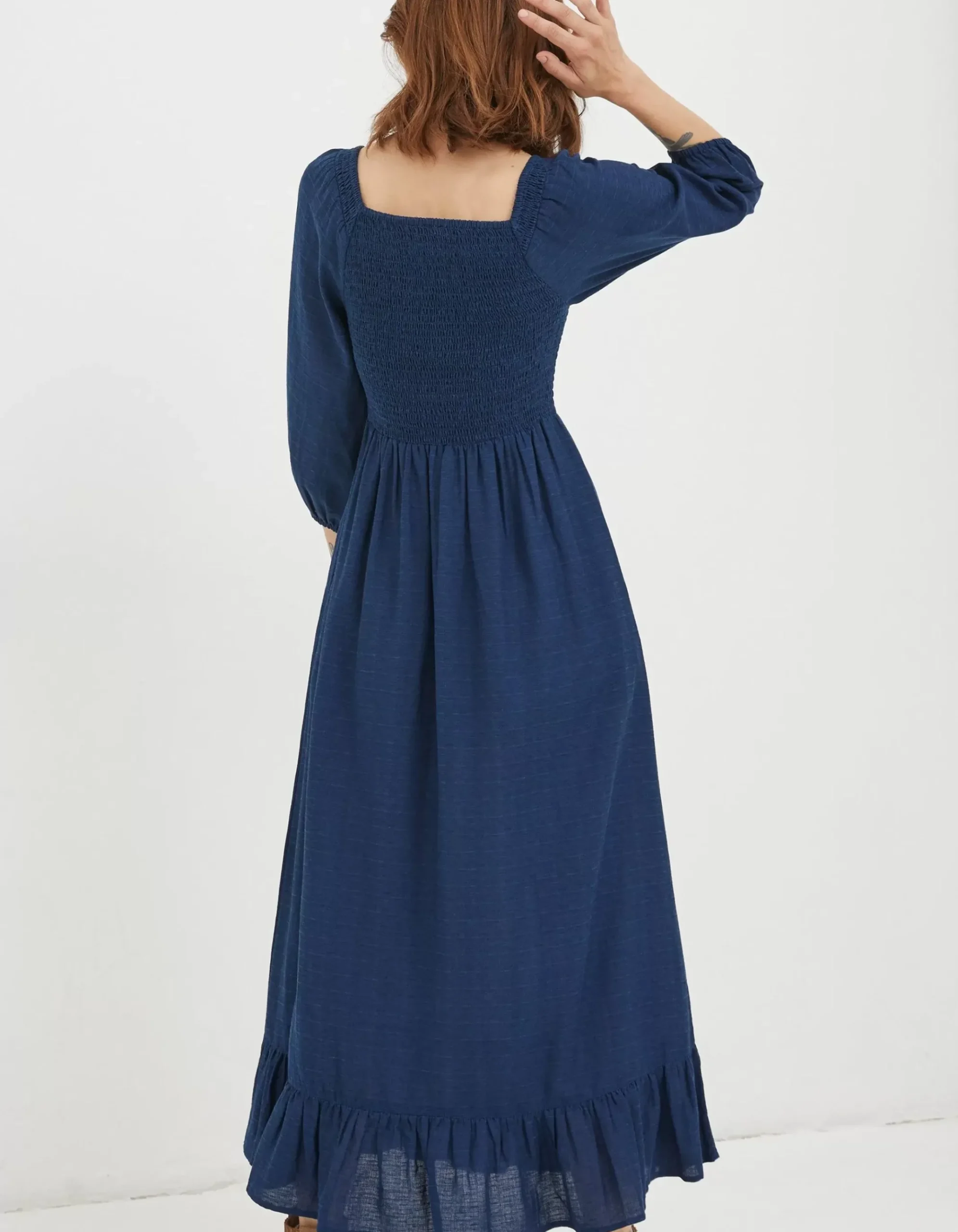 Adele Shirred Midi Dress