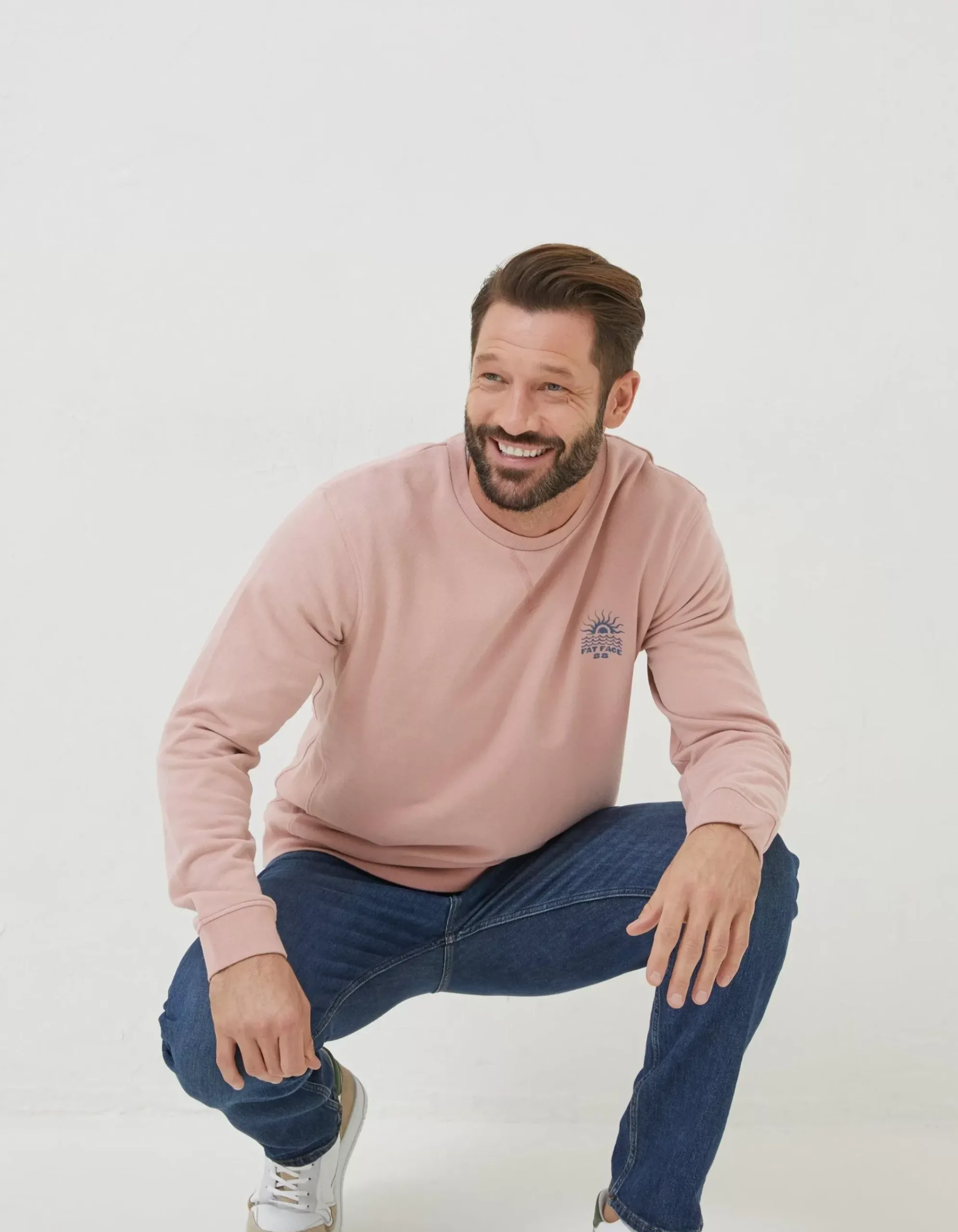Circle Print Crew Sweatshirt