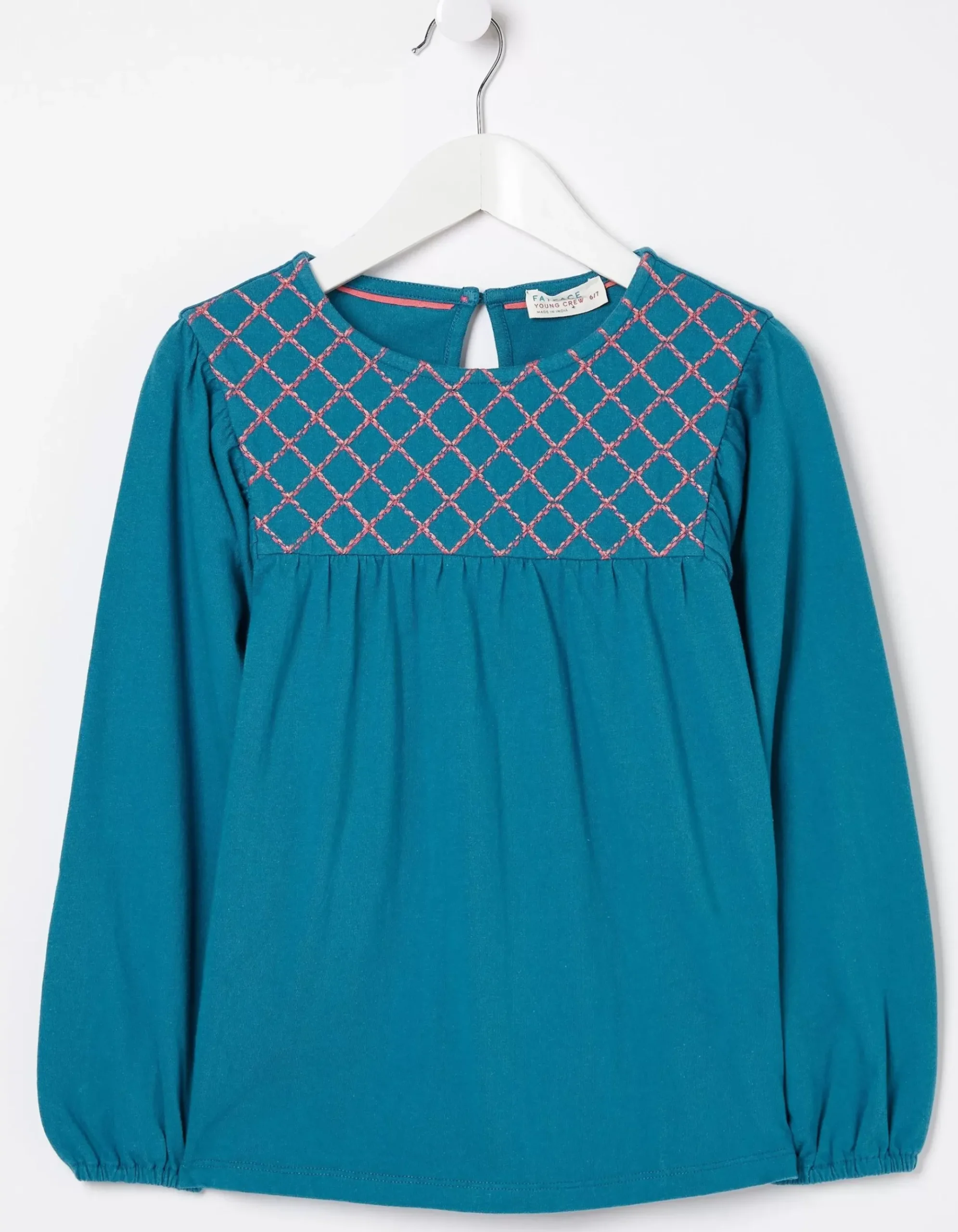 Embroidered Jersey Top