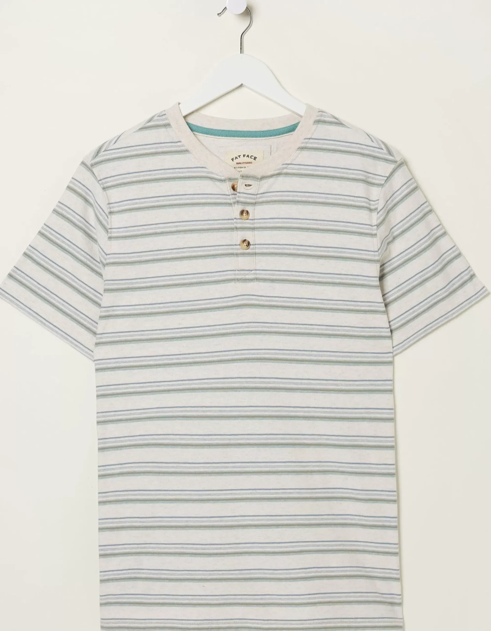 Fine Stripe Henley T-Shirt