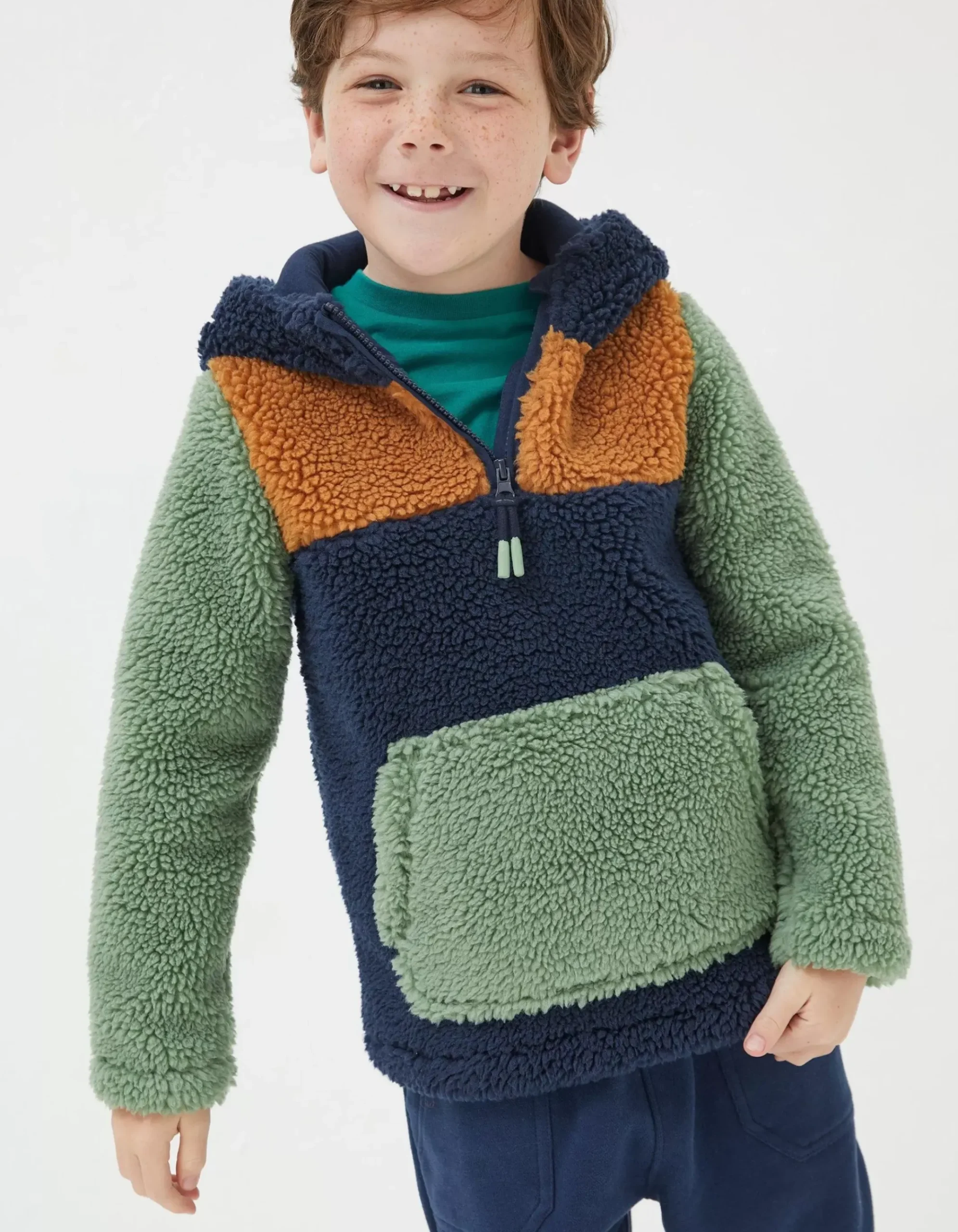 Fleece Block Hoodie