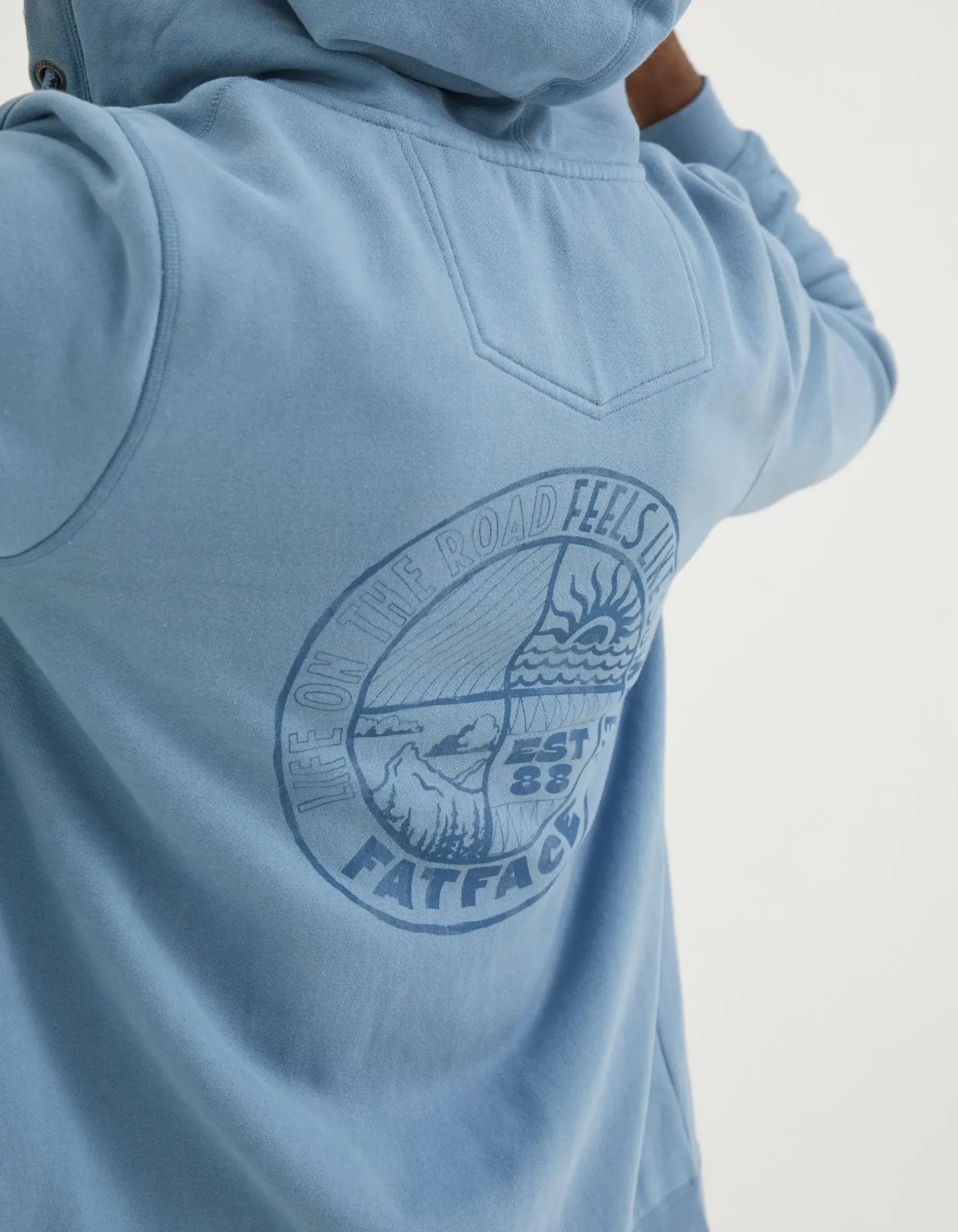Graphic Zip Through Hoodie
