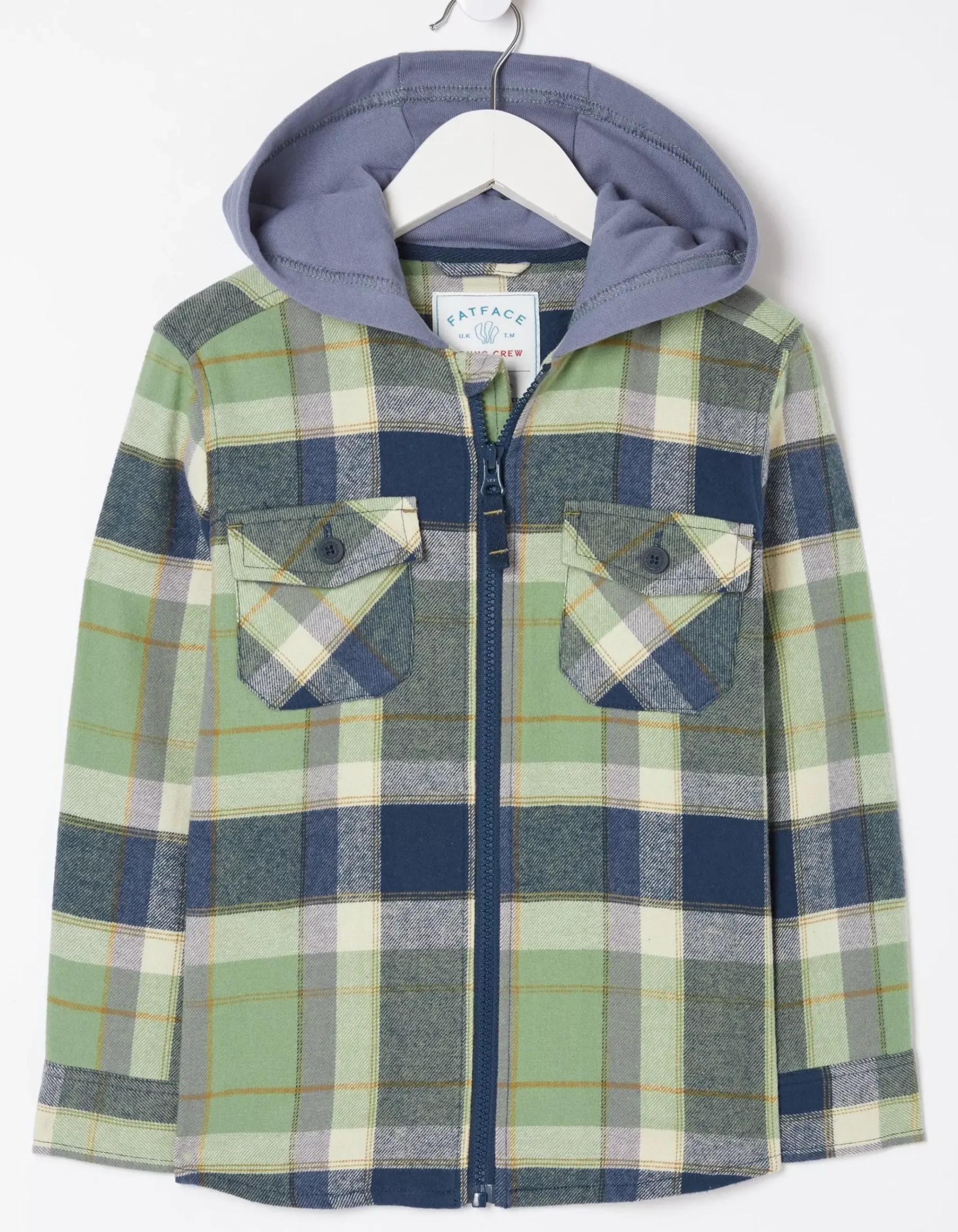 Hooded Check Shacket
