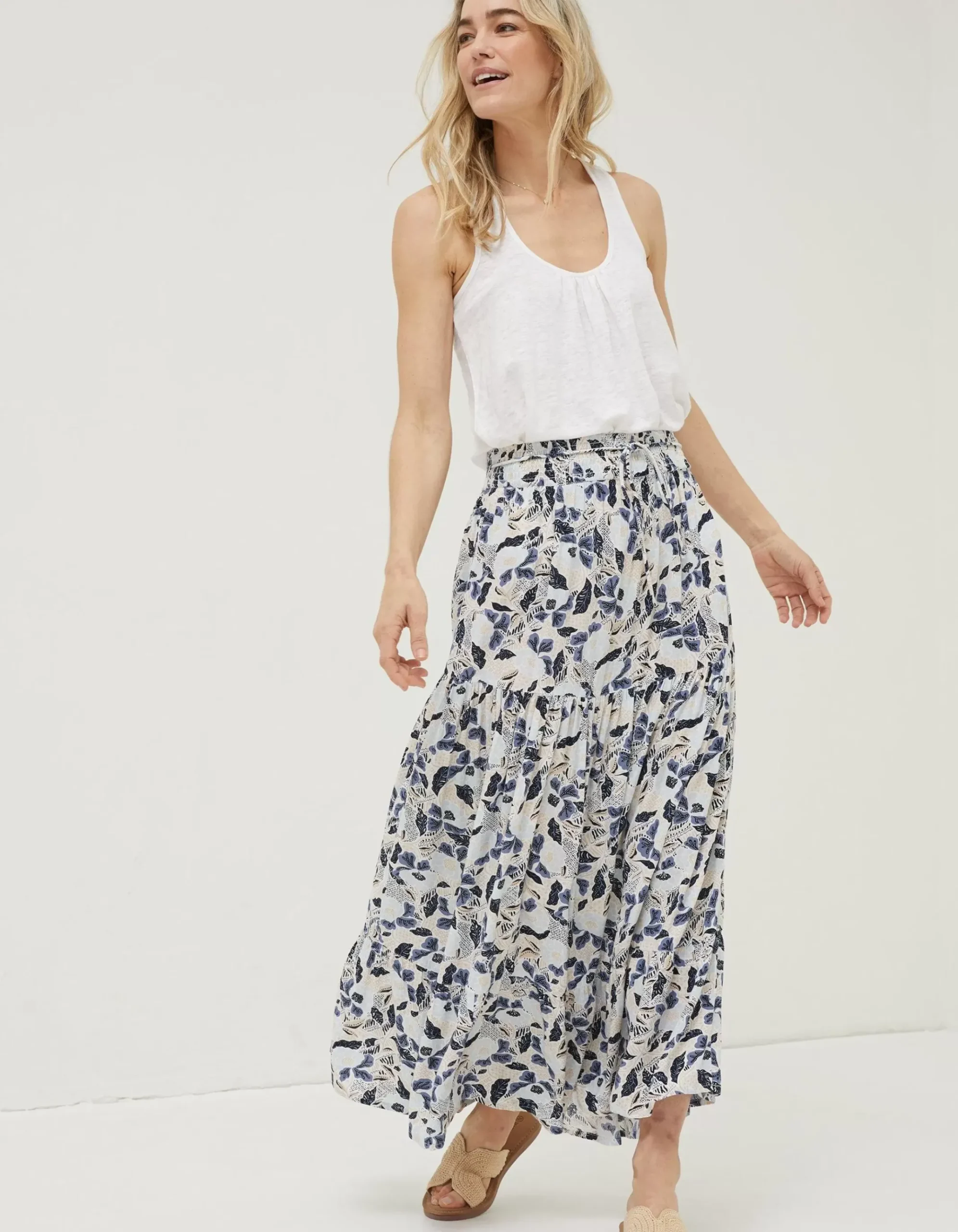 Jayla Batik Flower Maxi Skirt