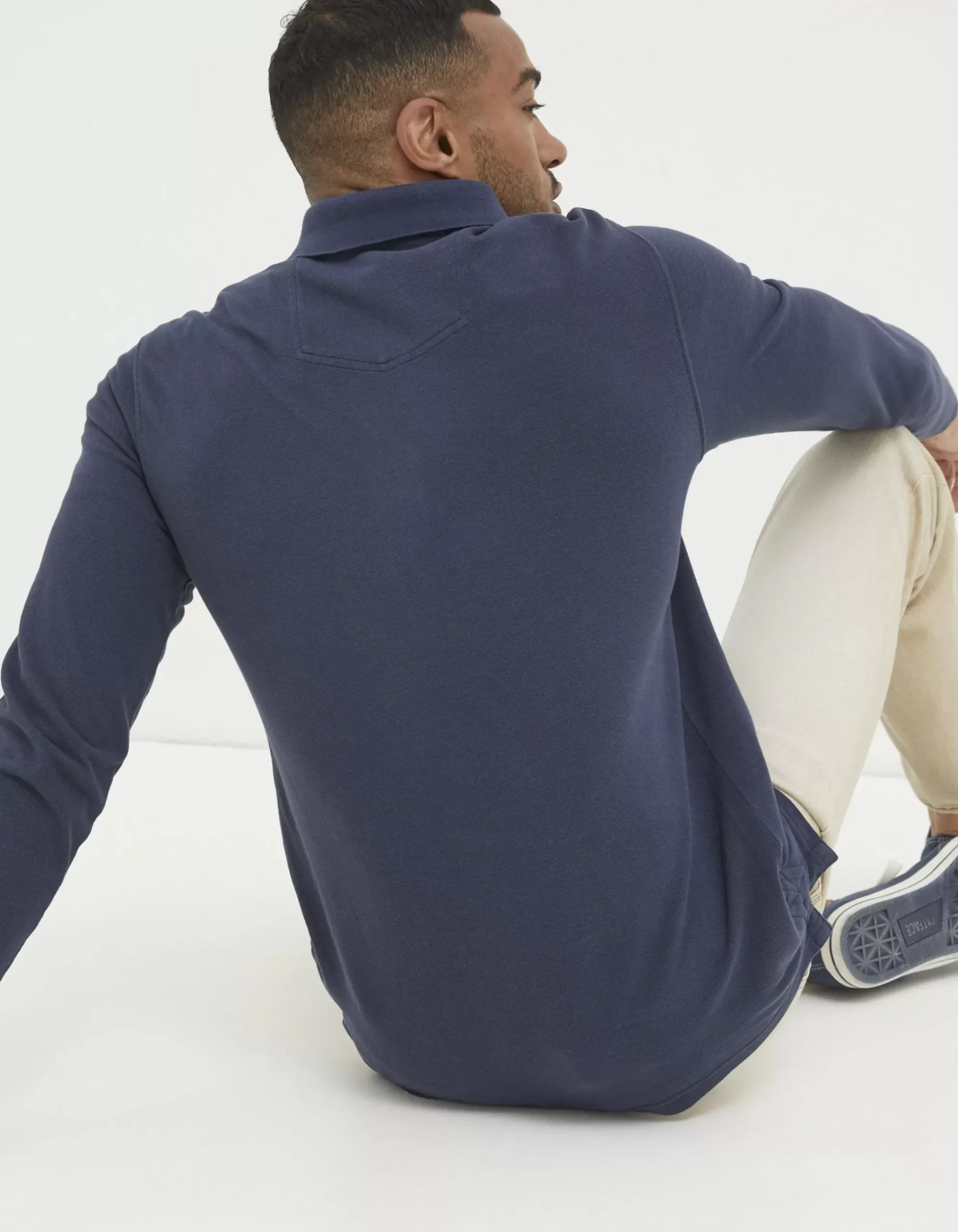 Long Sleeve Organic Cotton Pique Polo