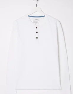 Long Sleeve Slub Henley T Shirt