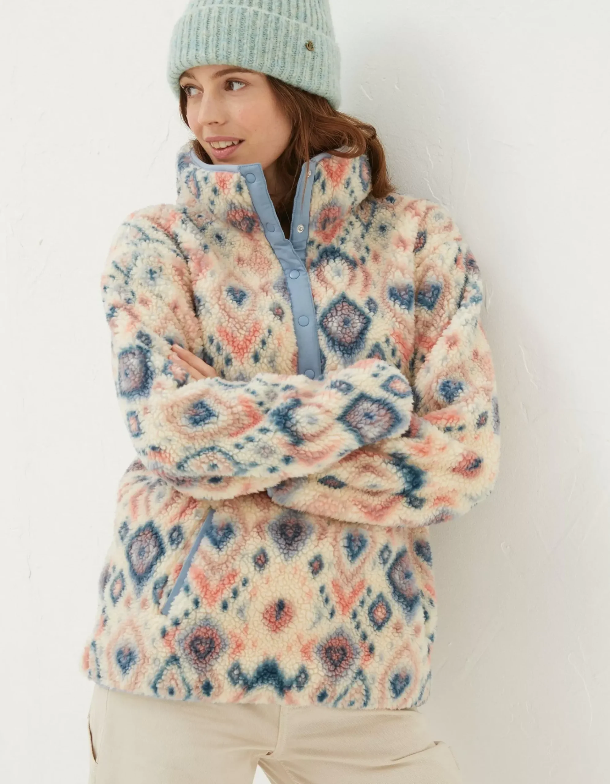Printed Half Neck Fleece