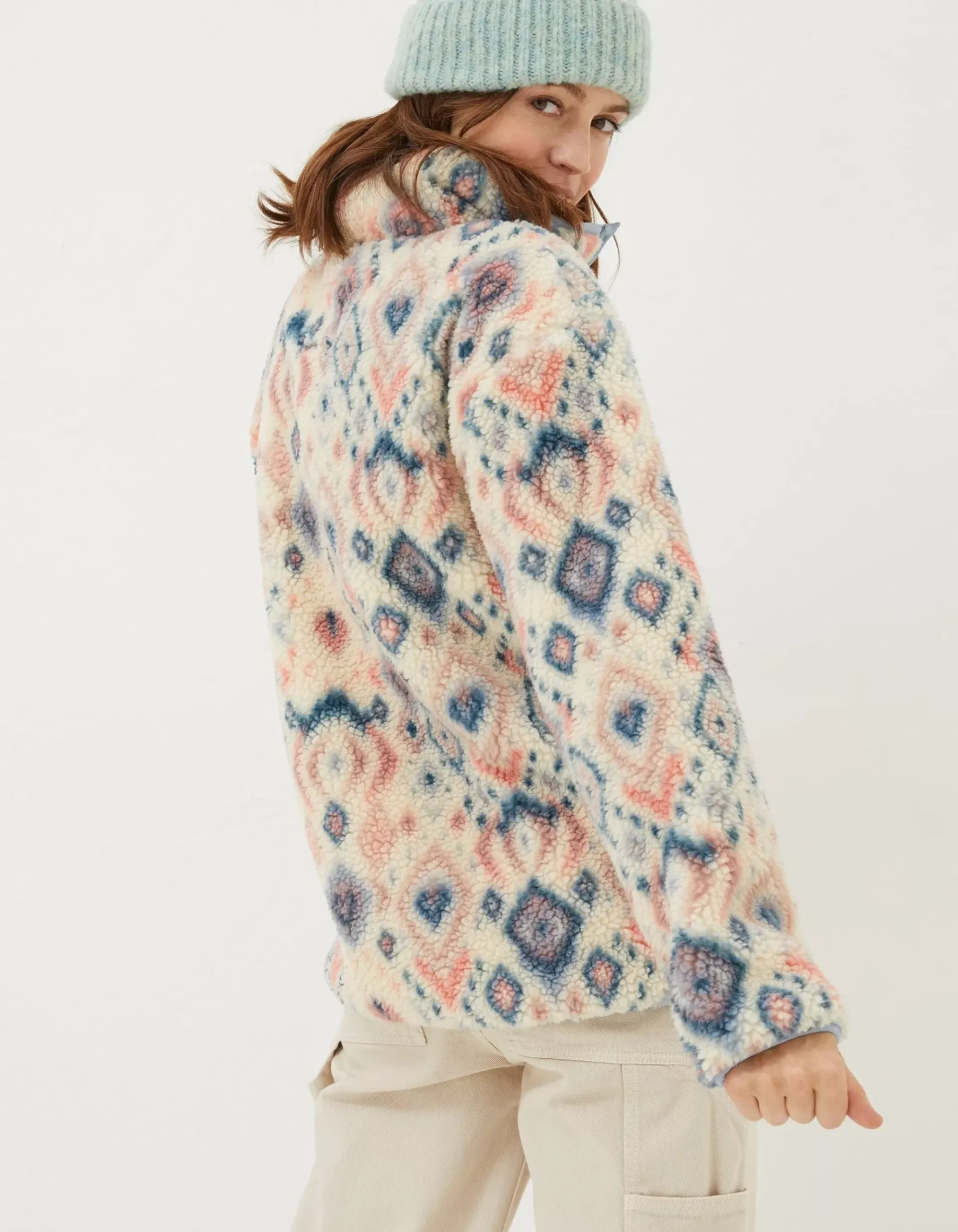 Printed Half Neck Fleece