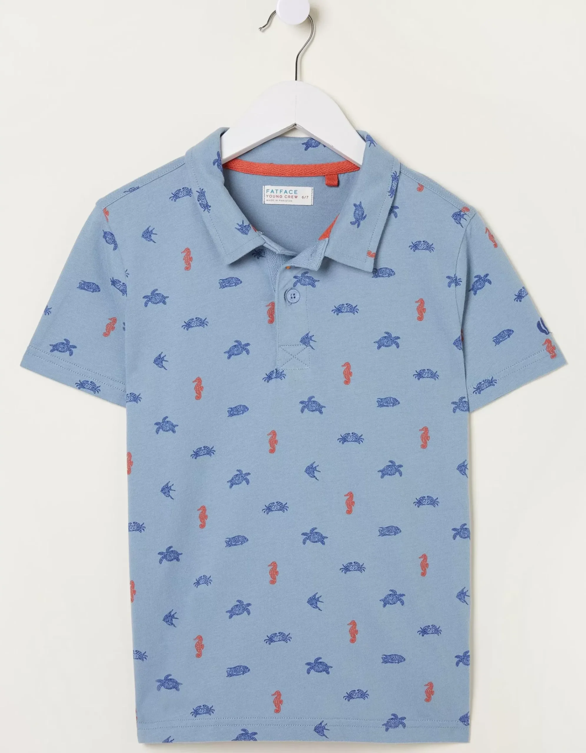 Sea Creatures Printed Polo Top