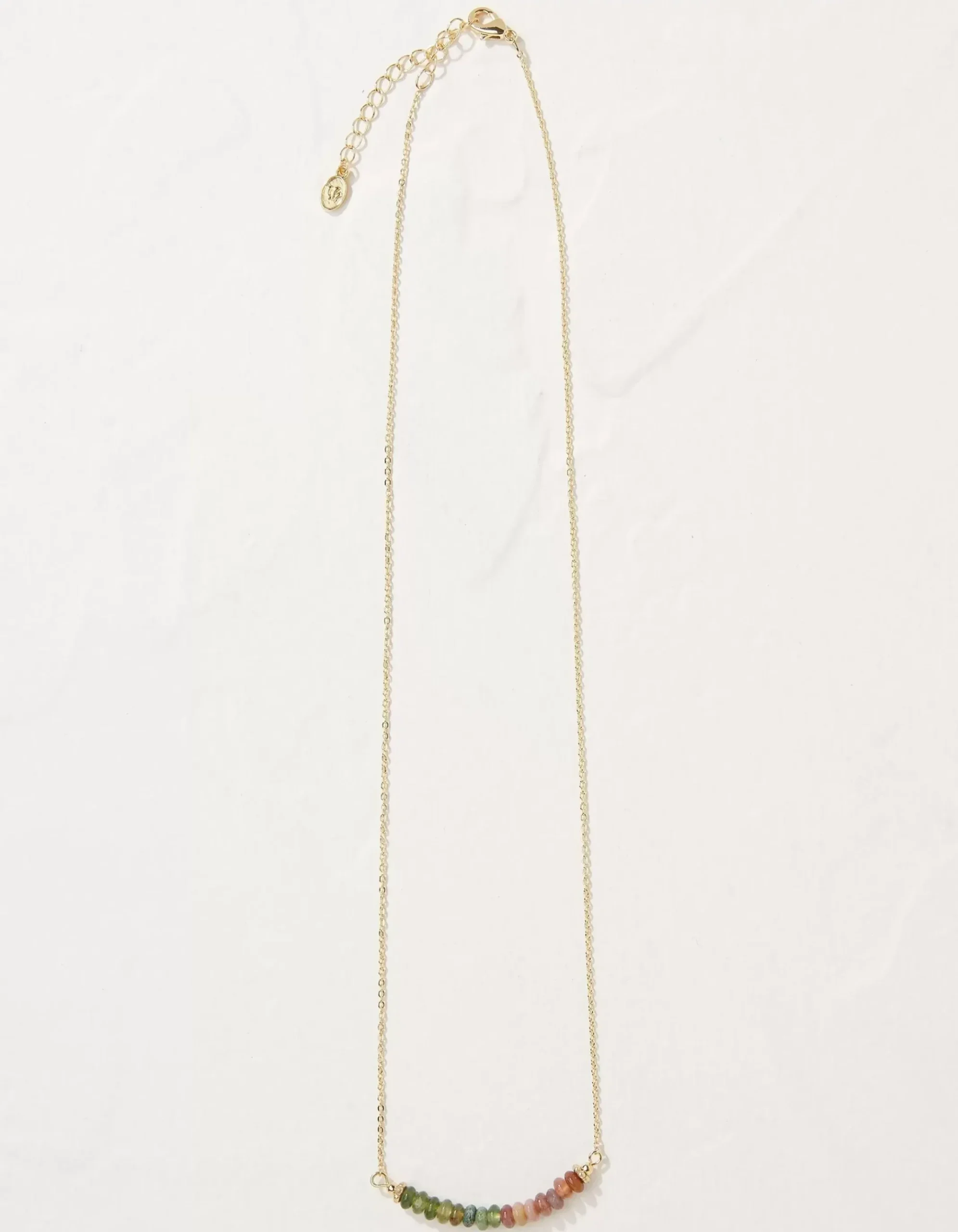 Semi Precious Disc Necklace