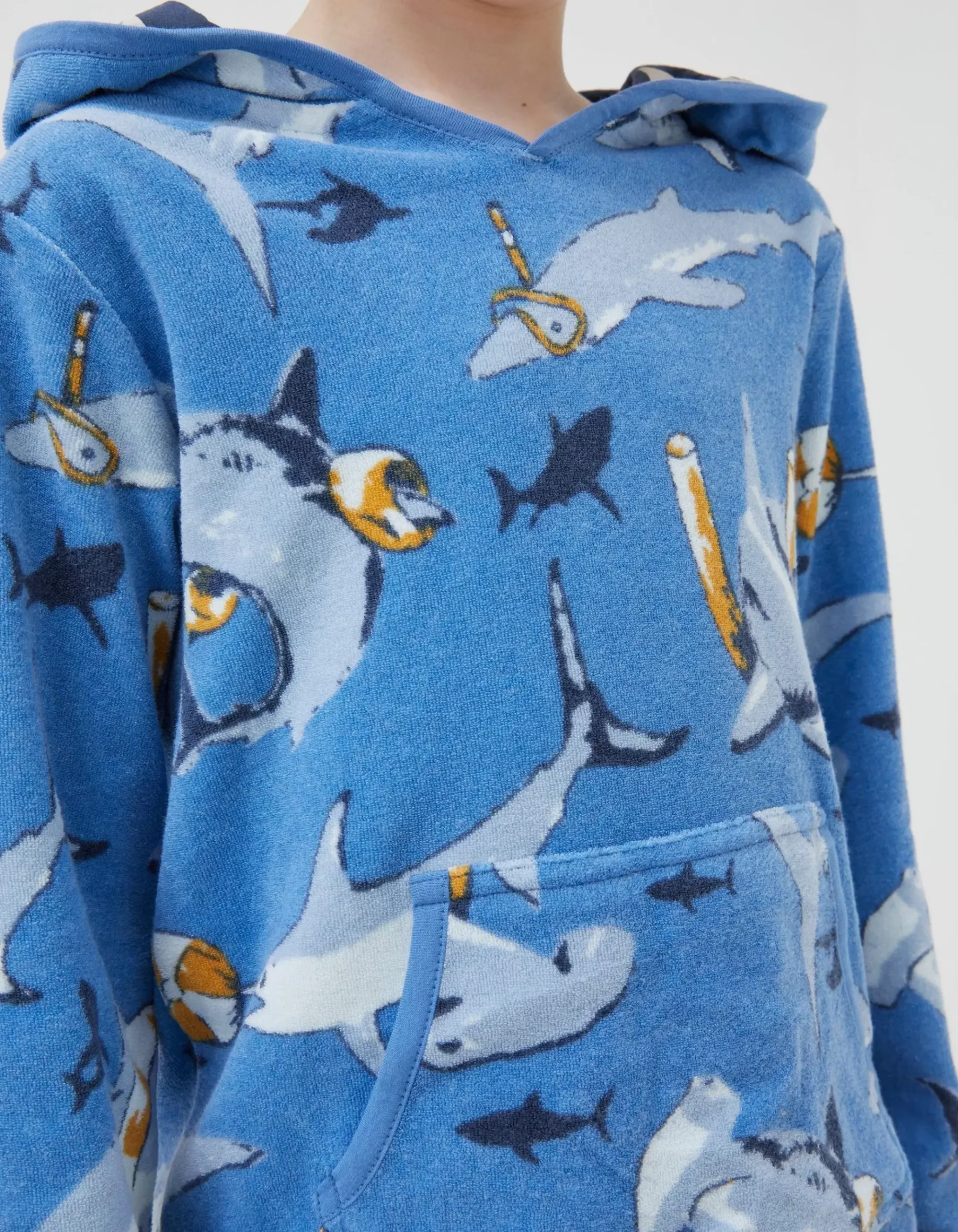 Shark Towelling Poncho