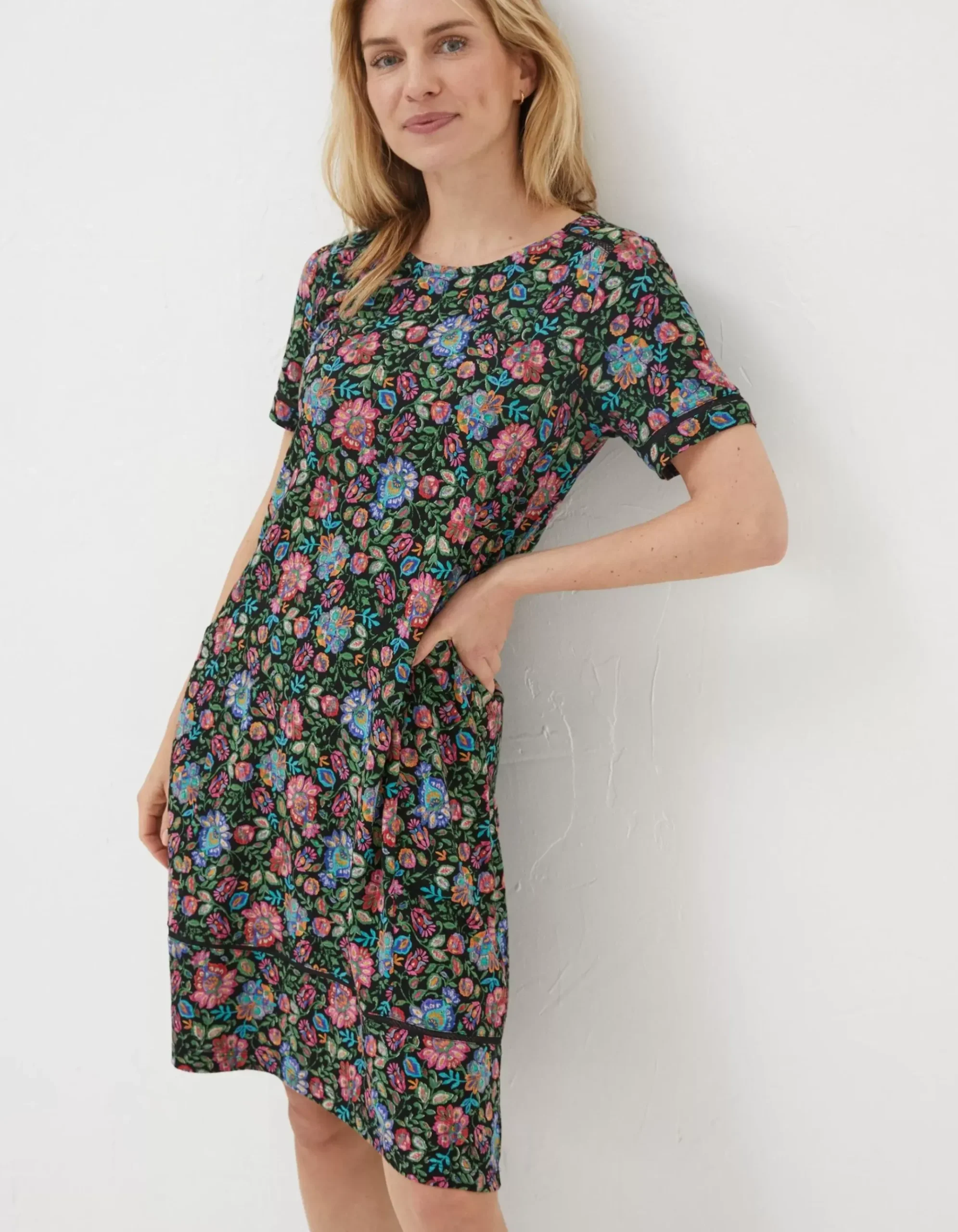 Simone Floral Jersey Dress